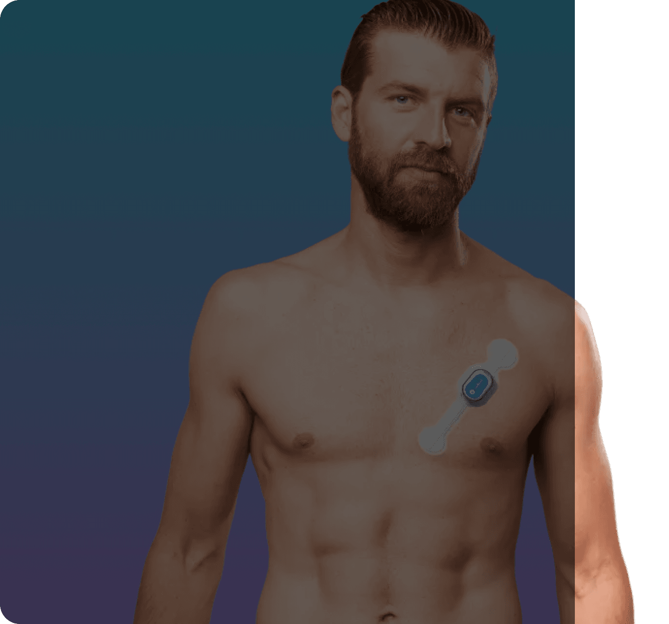 Tracky Pro Holter on chest