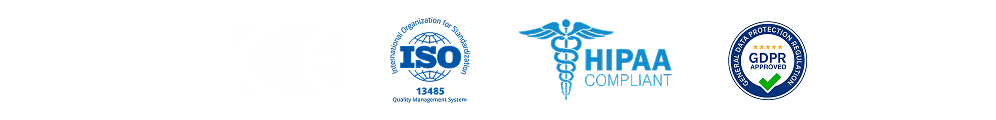 ISO 13485 Certified, HIPAA Compliant, GDPR Approved