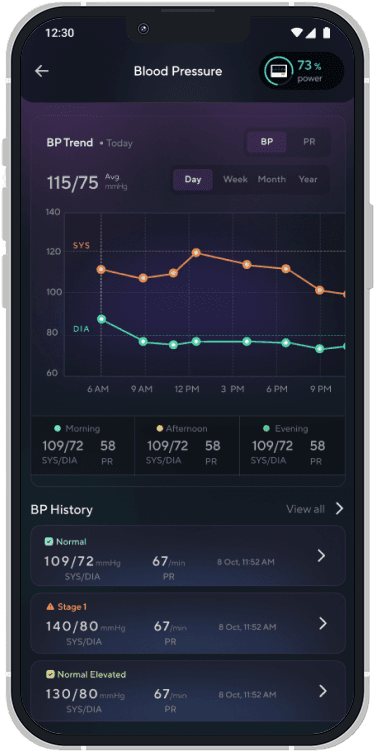 Tracky Smart BP Monitor app screen