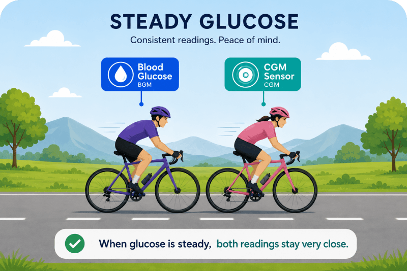 Steady Glucose Comparison
